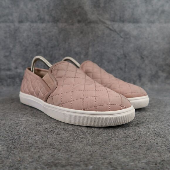 Steve Madden Shoes Women 9 Sneaker Slip On Fashion Casual Quilted Pink Lifestyle - Picture 1 of 12